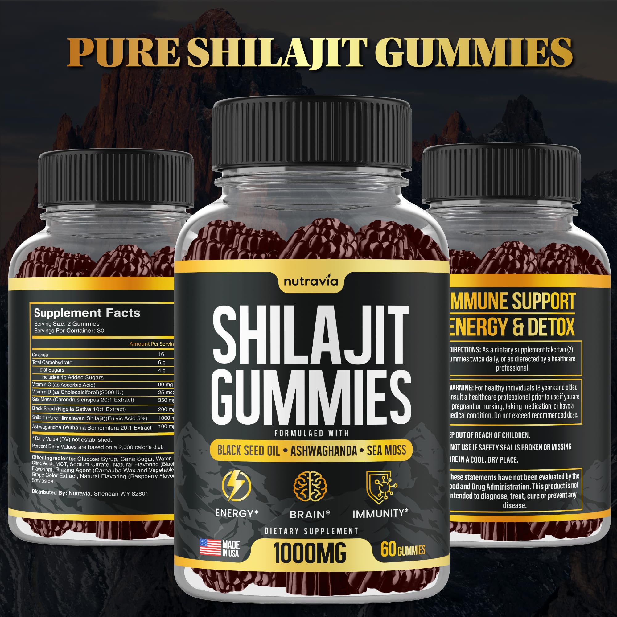 Nutravia Shilajit Gummies on the go fit busy lifestyles