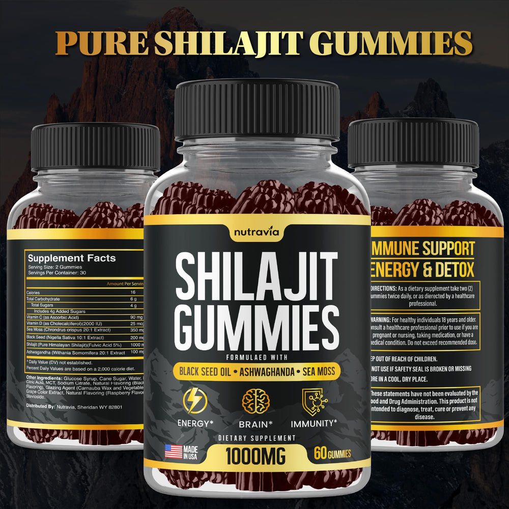 Nutravia Shilajit Gummies on the go fit busy lifestyles