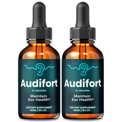 NutraVibe Audifort bottle with dropper for easy daily use.
