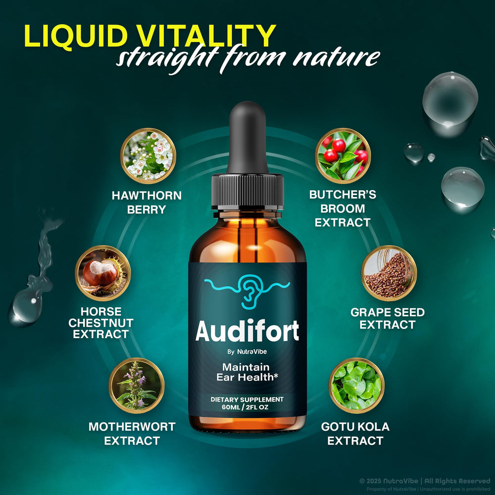 NutraVibe Audifort easy-application image emphasizing mess-free use.