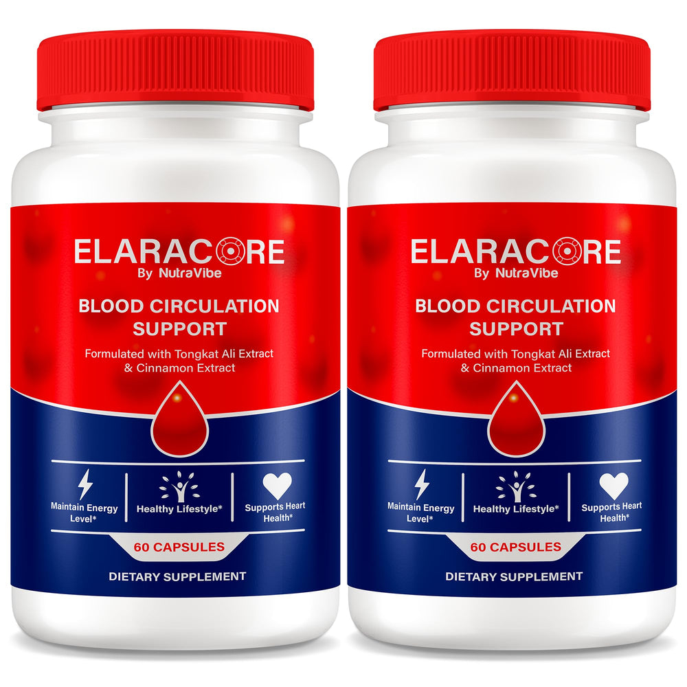 NutraVibe ElaraCore balance bottle for daily wellness support.