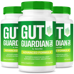 NutraVibe Gut Guardian Pro bottle front view highlighting daily digestive support