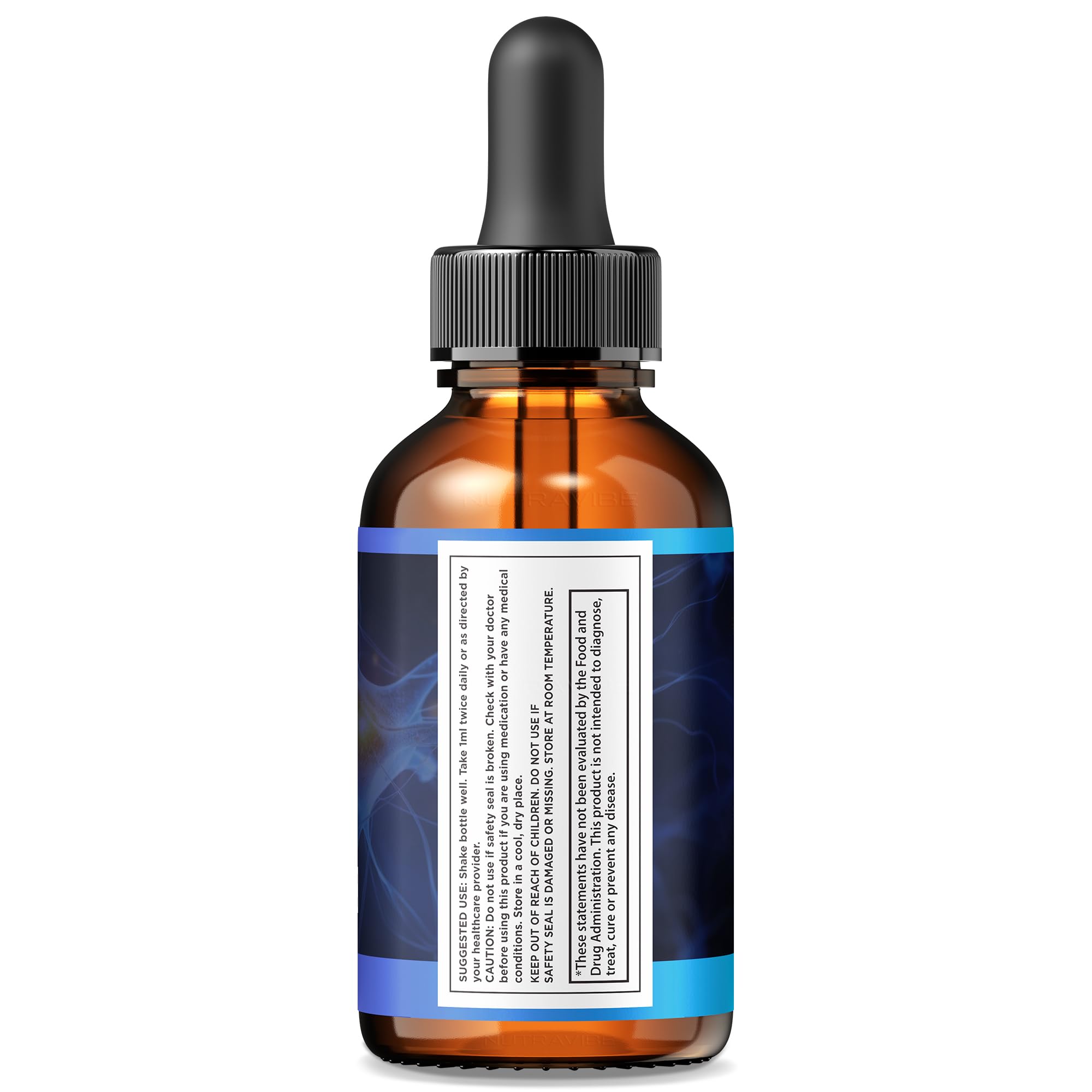 NutraVibe Memo Core drops in glass demonstrates quick on-the-go focus ritual