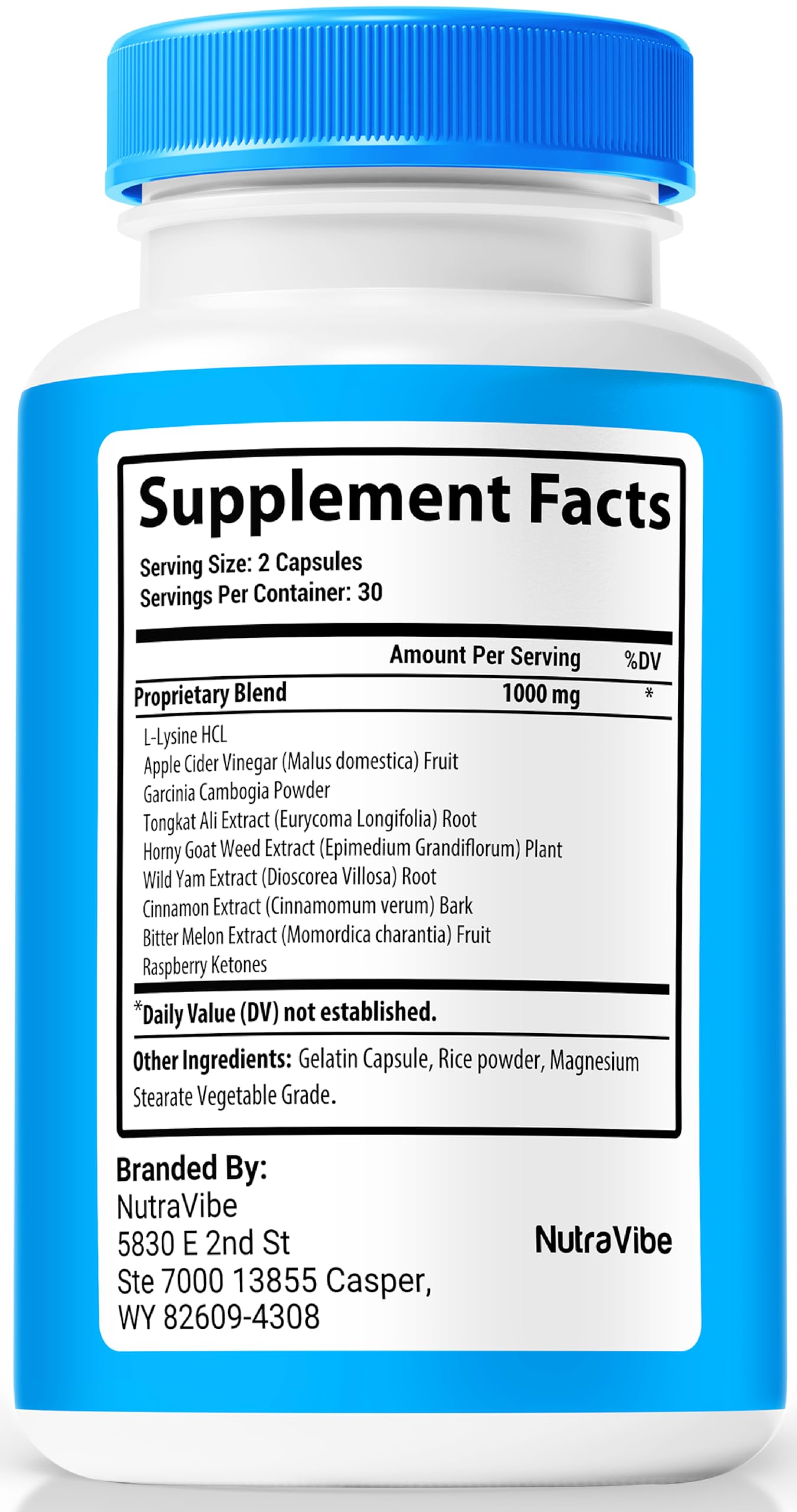NutraVibe Memo Defender bottle label with branding and usage hint for memory support.