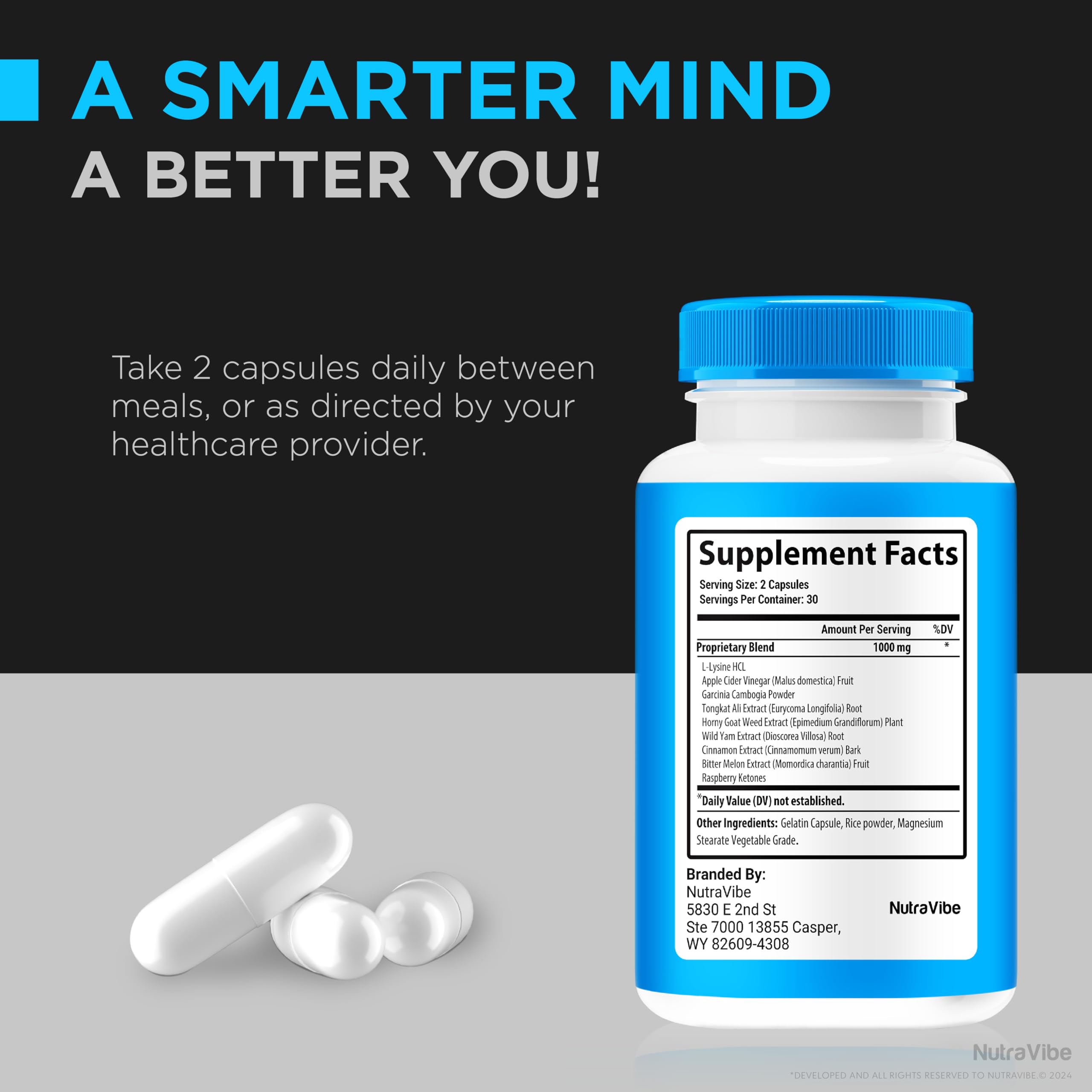NutraVibe Memo Defender capsule pour capturing the daily intake moment.