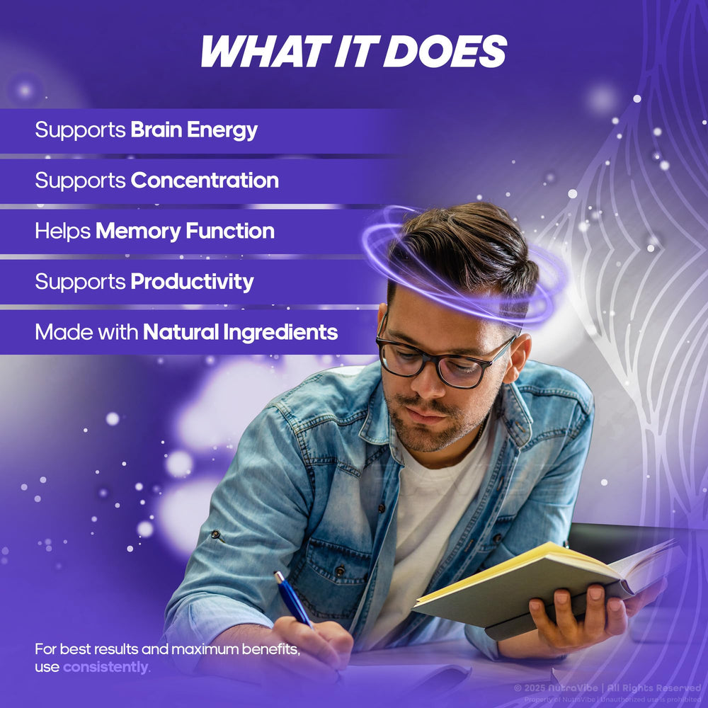 Desk study scene featuring MemoVive for improved focus during tasks.