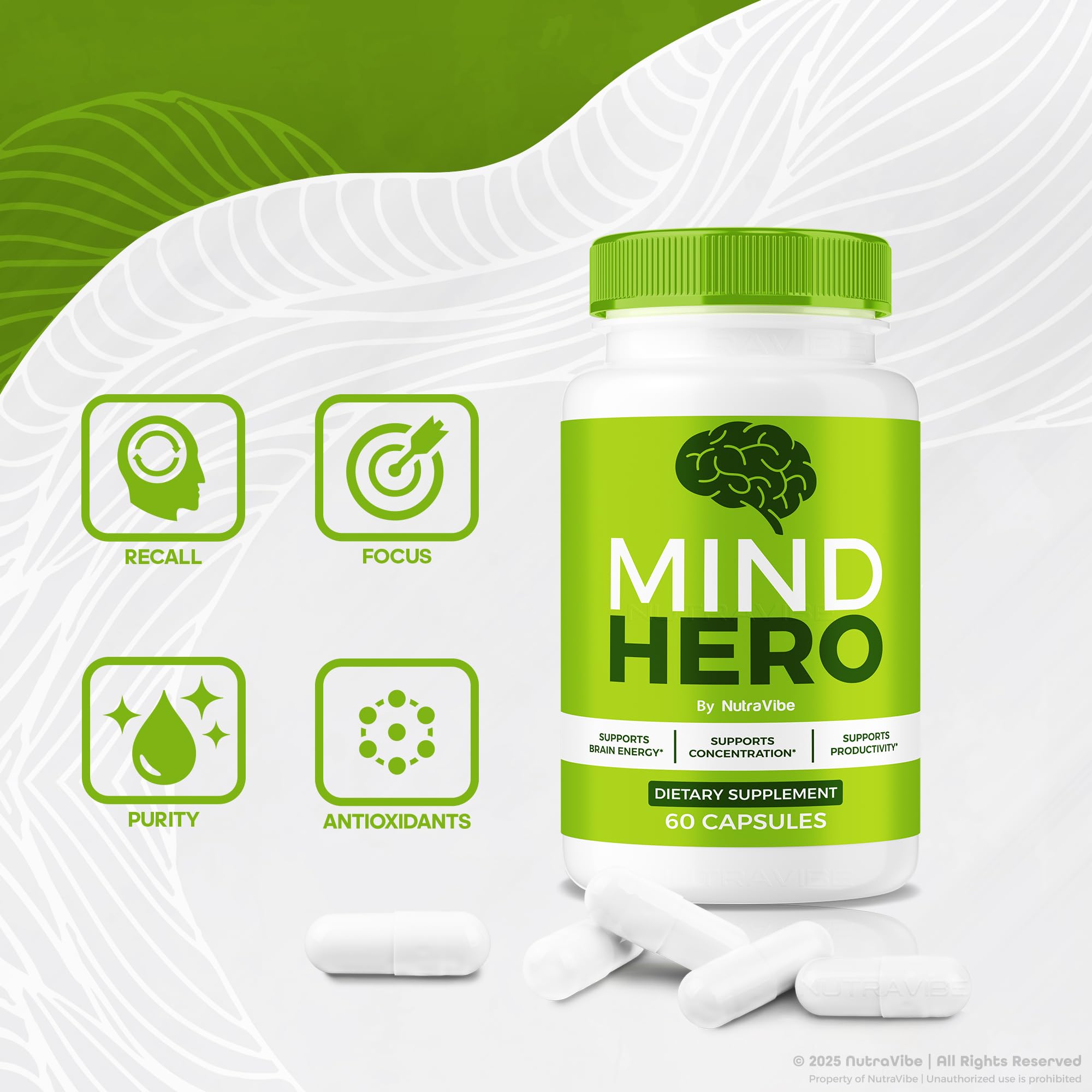 NutraVibe Mind Hero study desk scene supporting focused work.