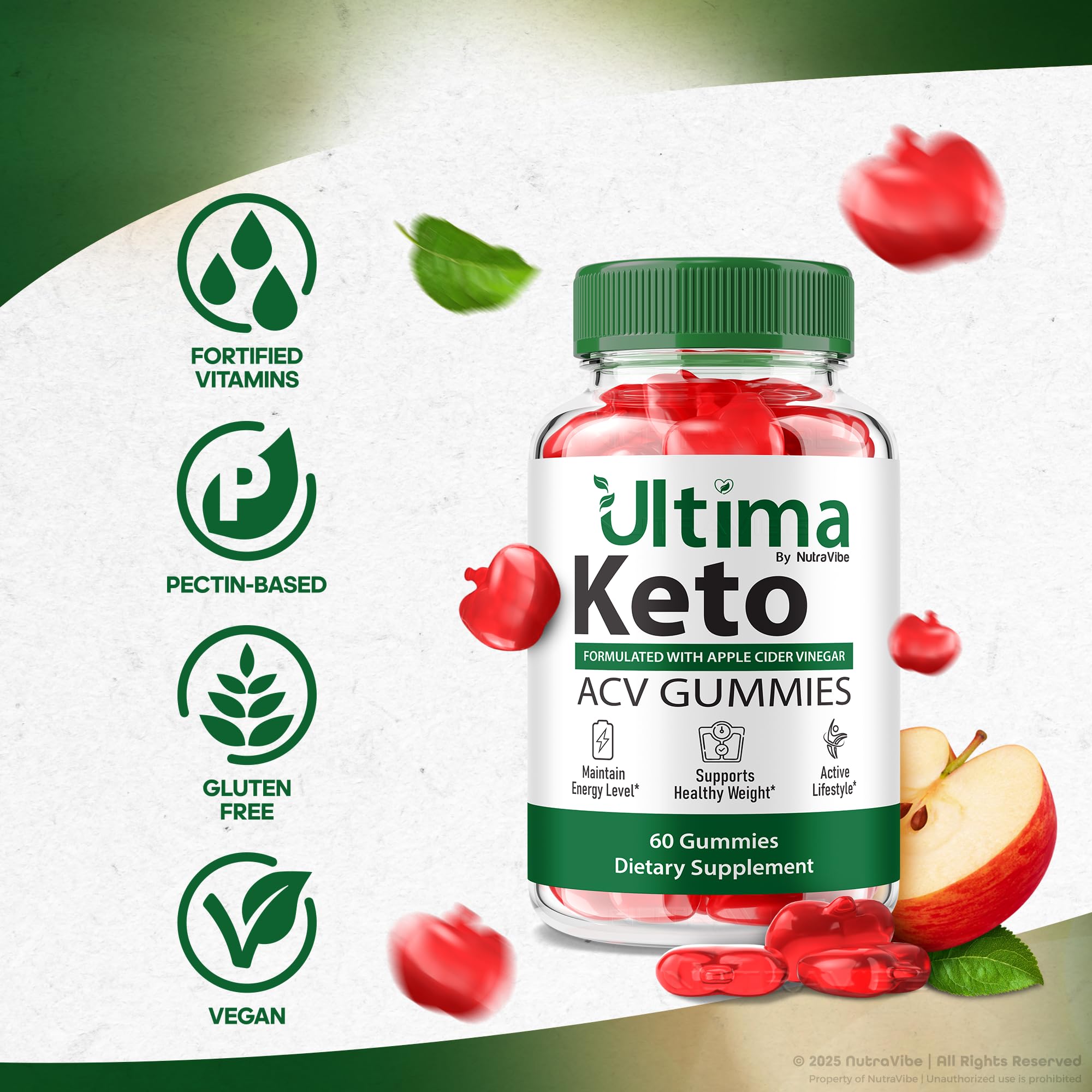 NutraVibe Ultima Keto ACV Gummies in-use during morning routine.