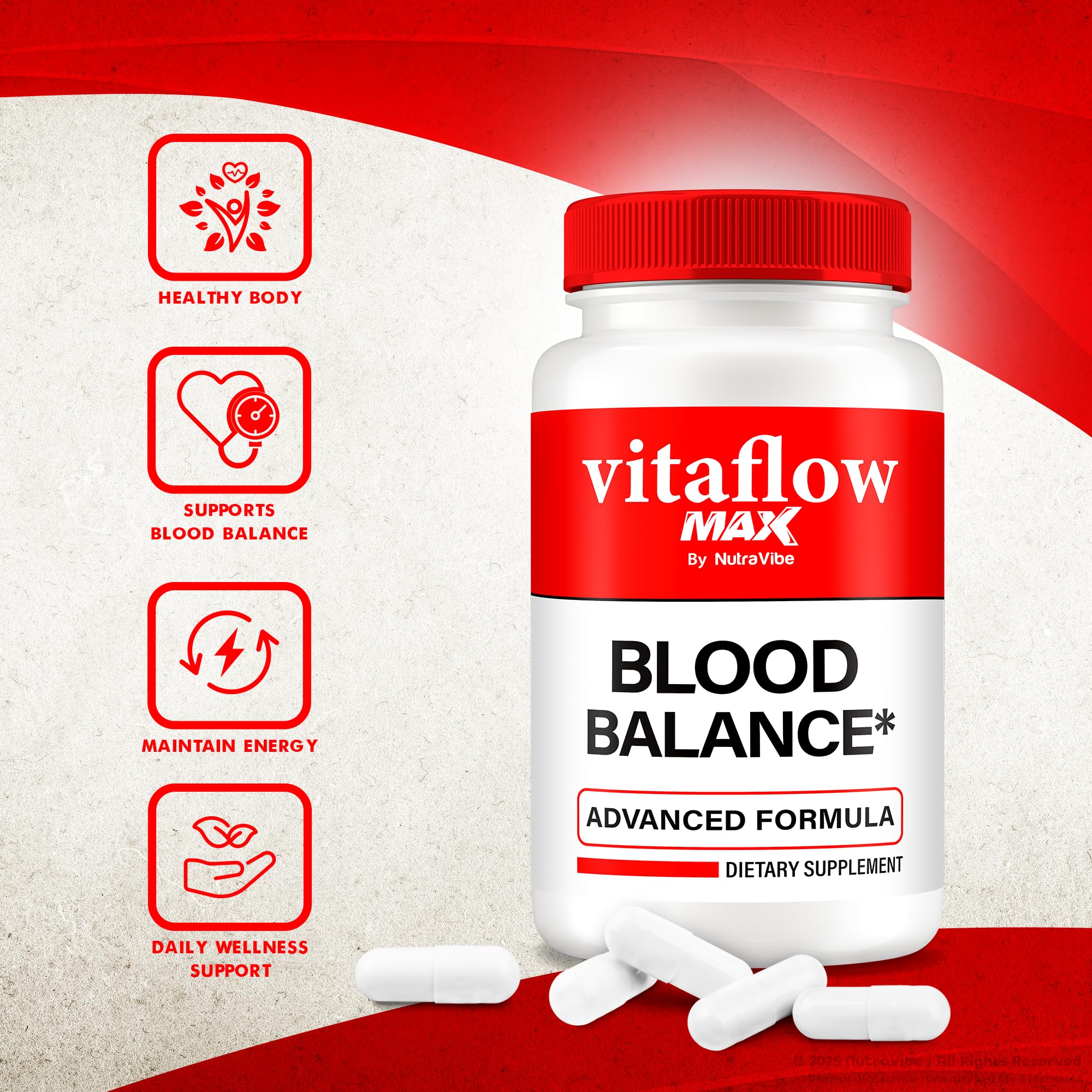 Two pack display of NutraVibe Vitaflow Max in store