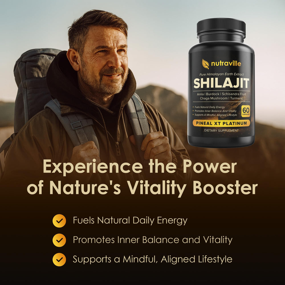 Nutraville Pineal XT Platinum daily usage scene in a wellness routine.