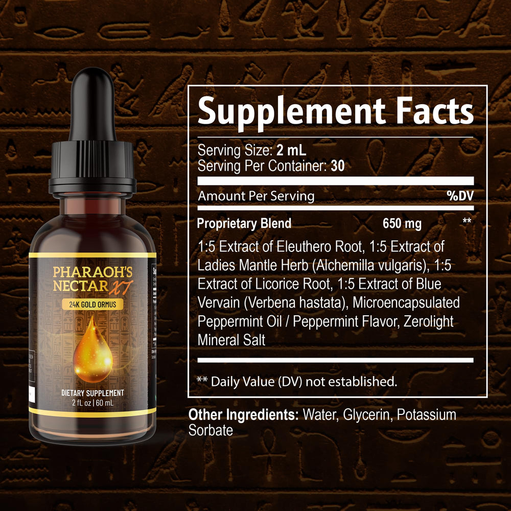 Nutraville Ultra-Pure 24K liquid gold glow emphasizing purity and potency.
