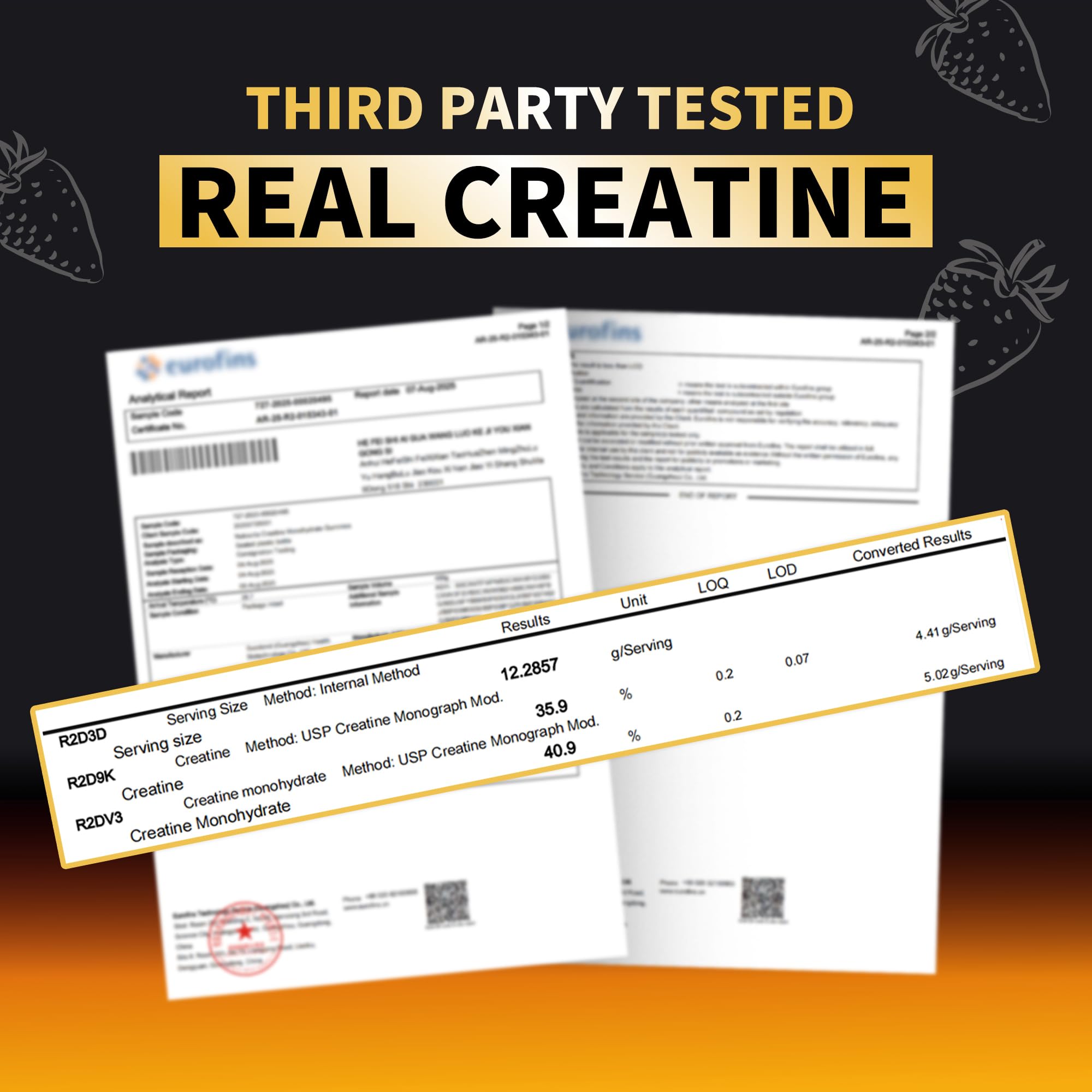Nutravita Creatine Gummy bottle side shows certification and sugar-free formula