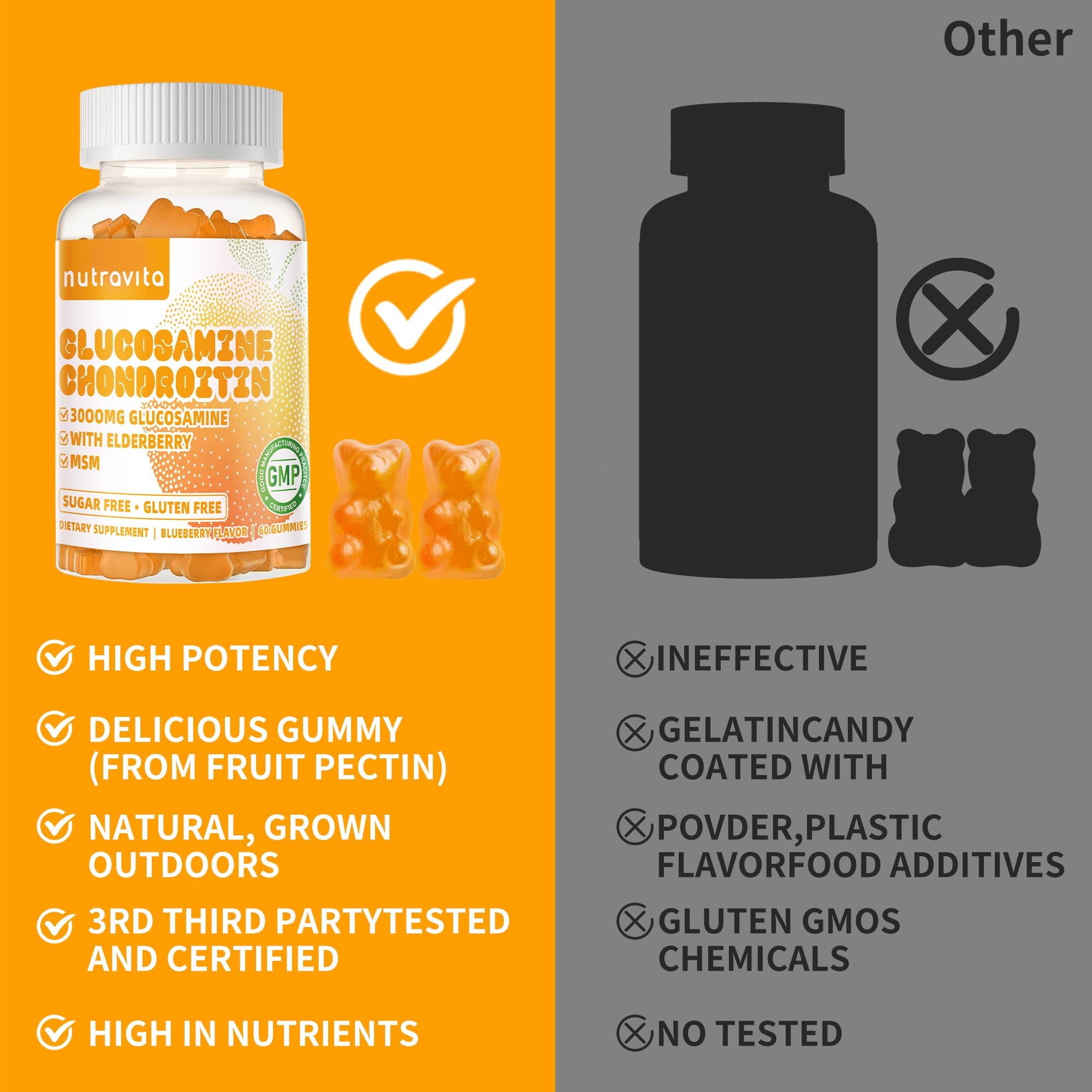 Nutravita serving idea with bottle and 60 chews