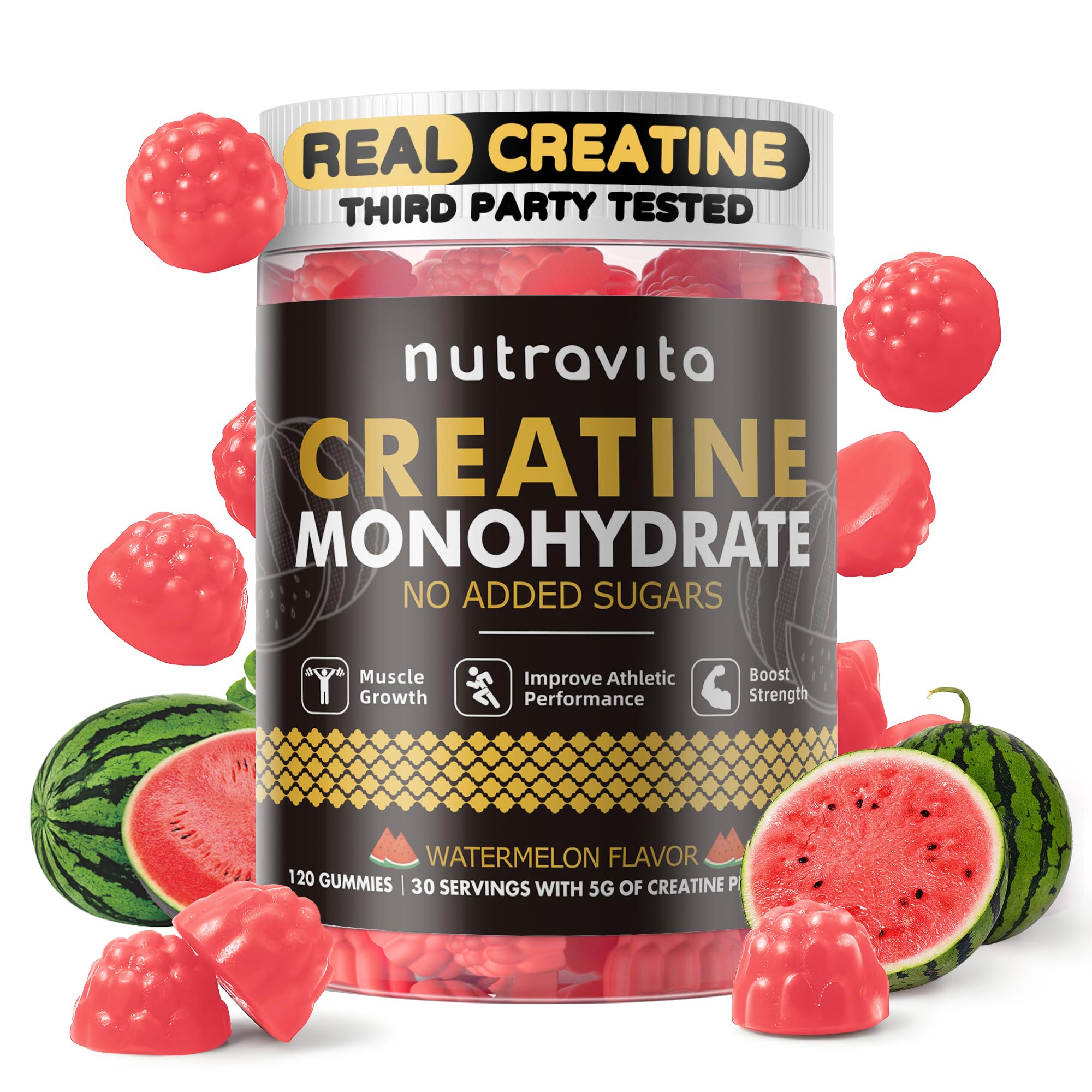 Presentación preentrenamiento de Nutravita gominolas de creatina monohidrato