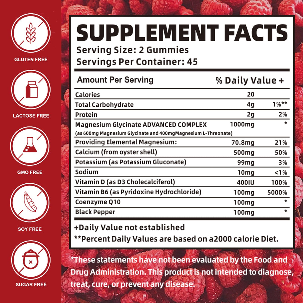 Nutravita magnesium glycinate gummies raspberry flavor label suggests convenient use for potential memory-related focus.