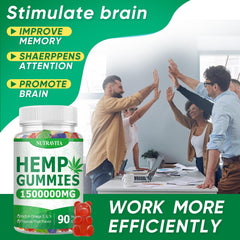 Nutravita Naturals Fruit Hemp Gummies bottle full for peaceful evenings.