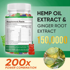 Nutravita Naturals Fruit Hemp Gummies jar label closeup showing ingredients.