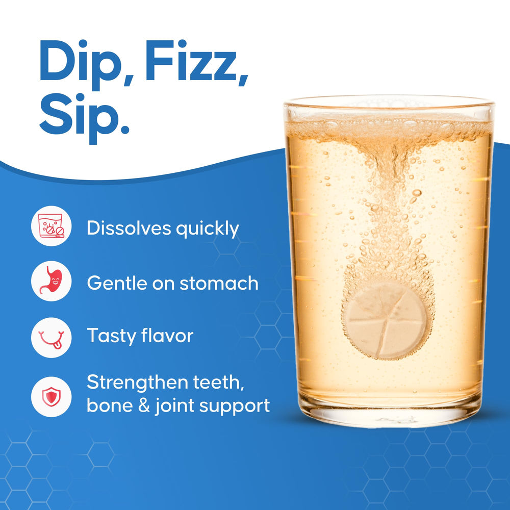 Nutrazul glass with dissolved tablet demonstrates easy preparation and quick readiness.