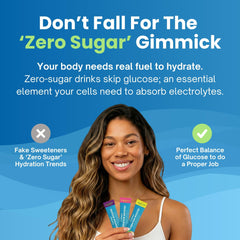 Nutrazul Hydration Booster single-serve packets ready to replenish electrolytes after activity