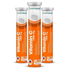 Nutrazul Vitamin C 1000mg effervescent tablets in bottle for daily use