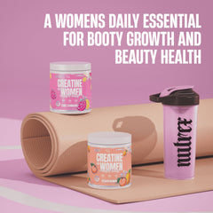 Nutrex Research Creatine for Women Pink Lemonade scoop—easy daily dosing.