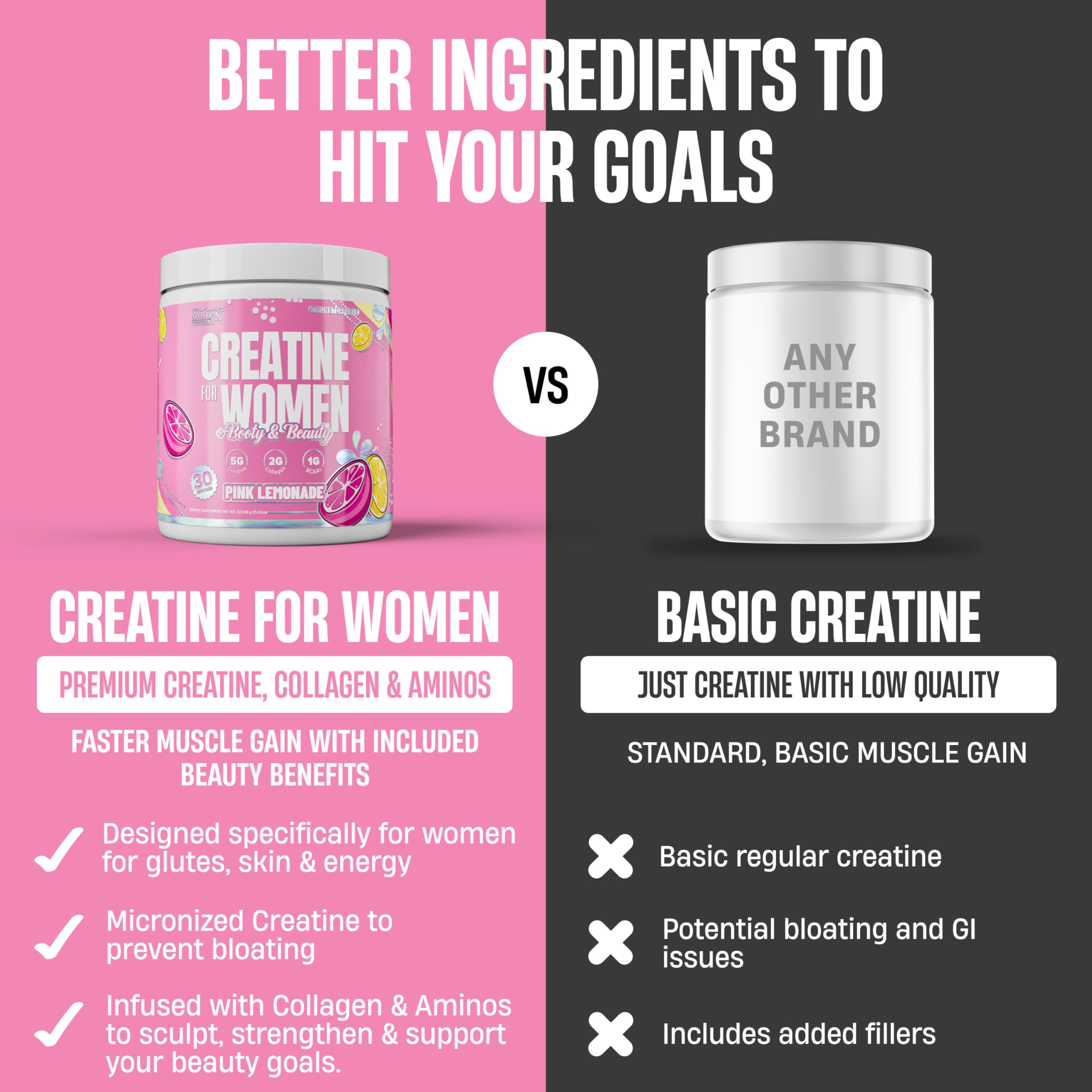 Nutrex Creatine Pink Lemonade shaker—no grit, smooth mix.