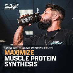 Nutrex EAA Hydration mango glass with prepared drink for refreshing hydration