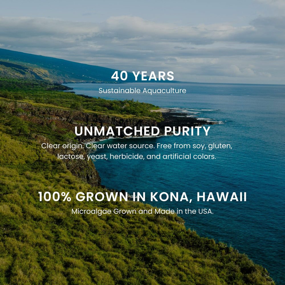 Packaging box highlighting premium quality and farm-direct sourcing from Kona, Hawaii