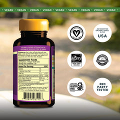 Close-up of BioAstin vegan softgel texture showing Nutrex Hawaii improved absorption