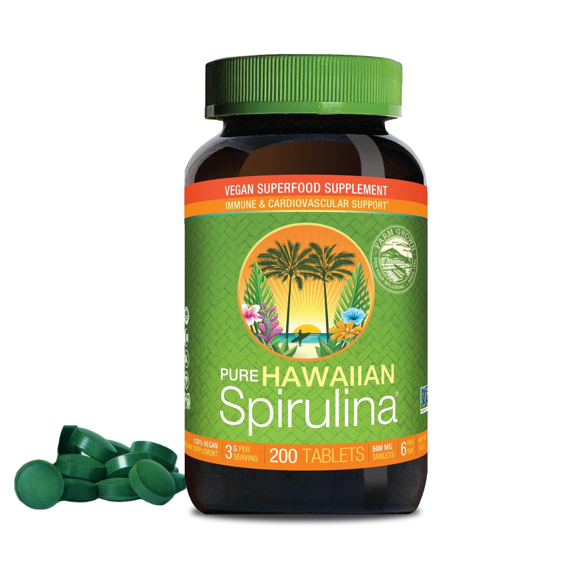 Nutrex Hawaii Pure Hawaiian Spirulina bottle, ideal for daily supplementation.