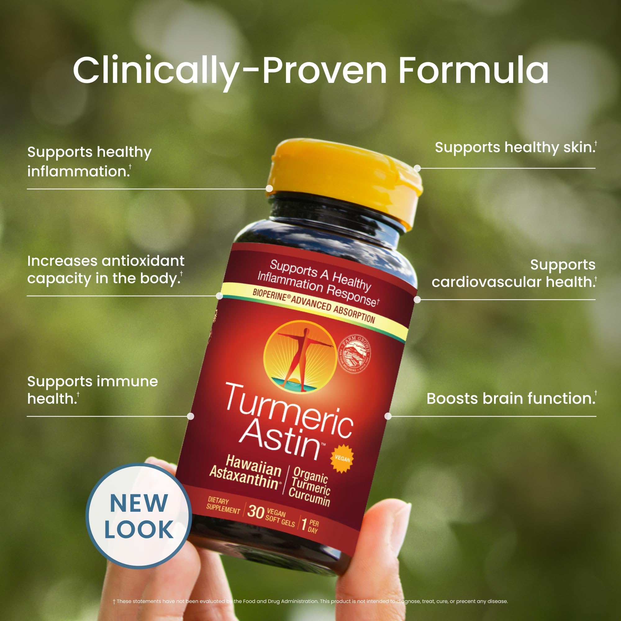 Nutrex Hawaii TurmericAstin capsules closeup highlights softgel form.