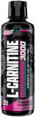 Nutrex Liquid Carnitine 3000 bottle pour showing energy support