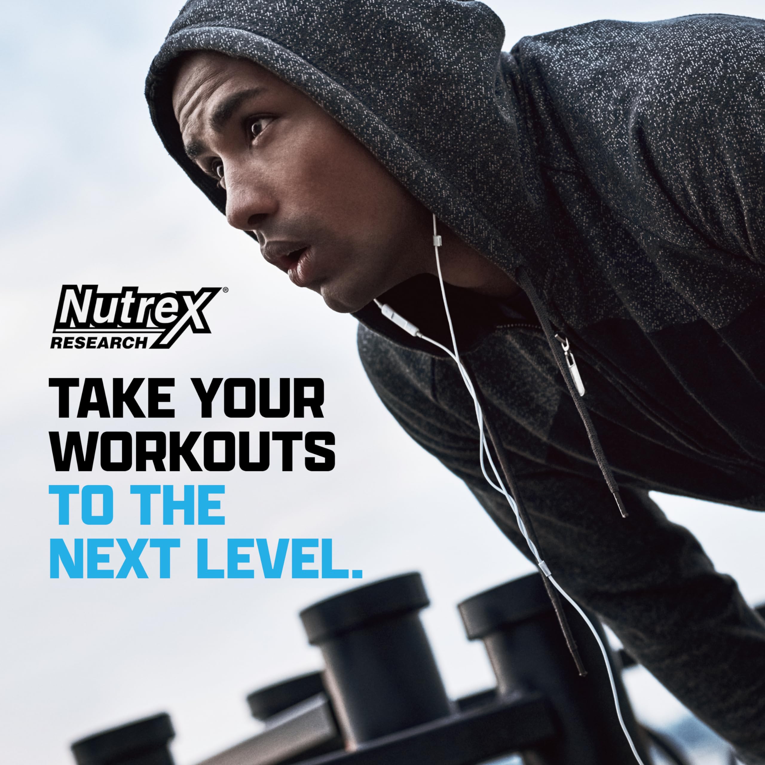 Nutrex Outlift fruit punch flavor hints at refreshing taste.