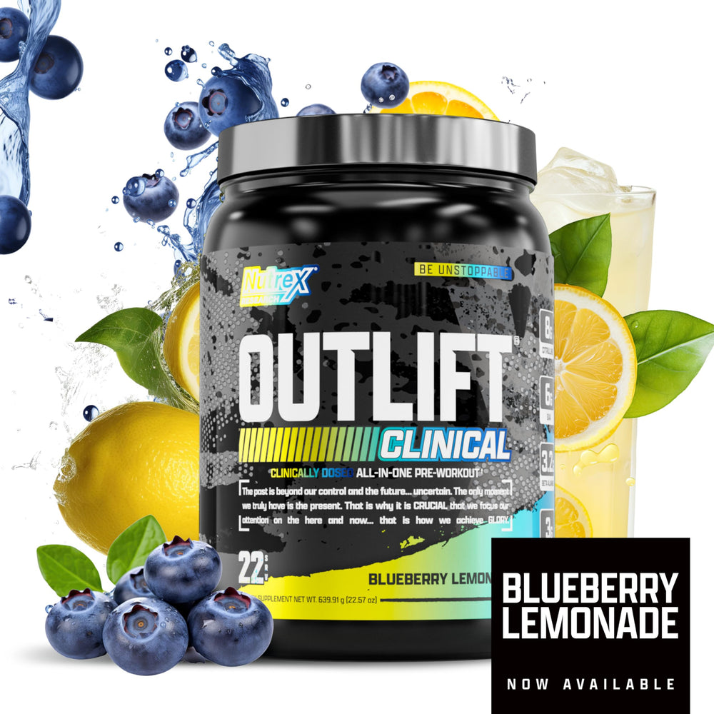 Nutrex Outlift pre-workout serving ready for training setup