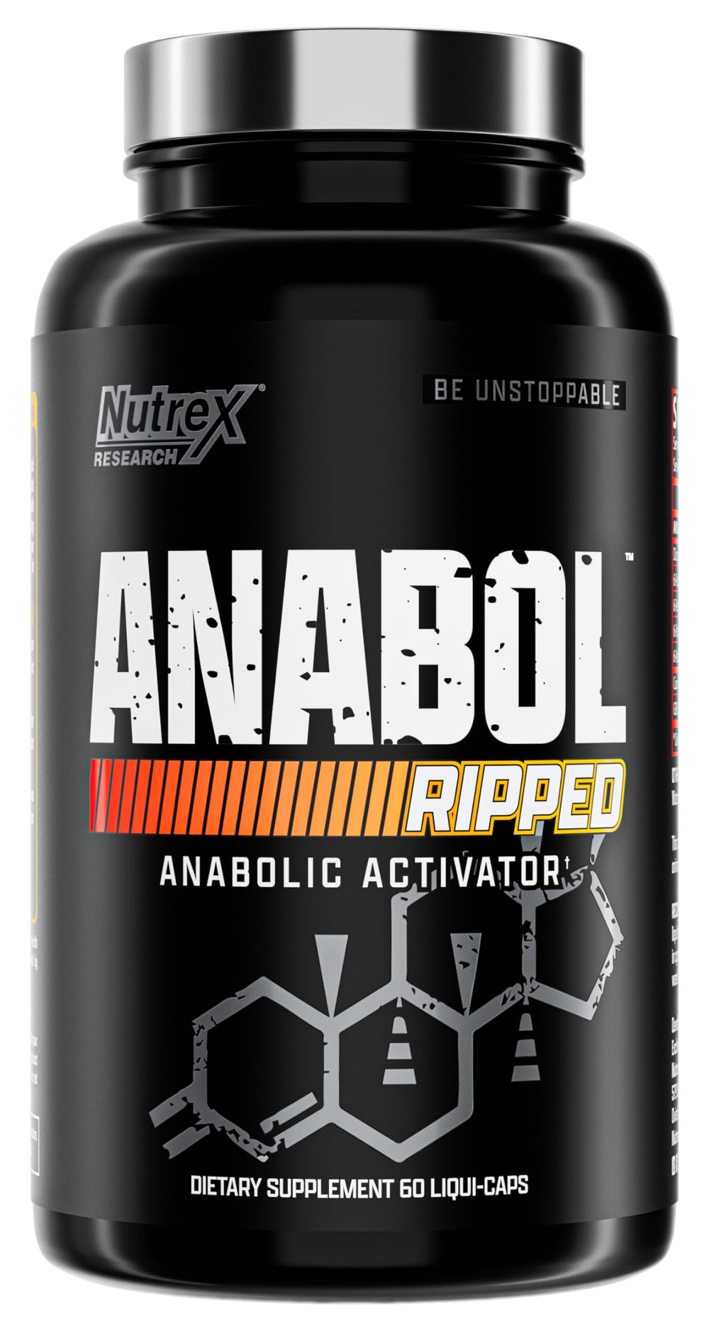 Nutrex Research Anabol Ripped bottle front highlights lean muscle and shredding potential.
