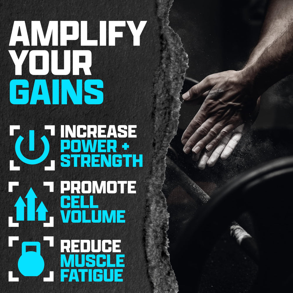 Creatine Monohydrate 5g per serving boosts energy for workouts