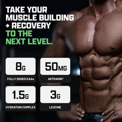 Glass with fruit-flavored Nutrex drink shows hydration during training