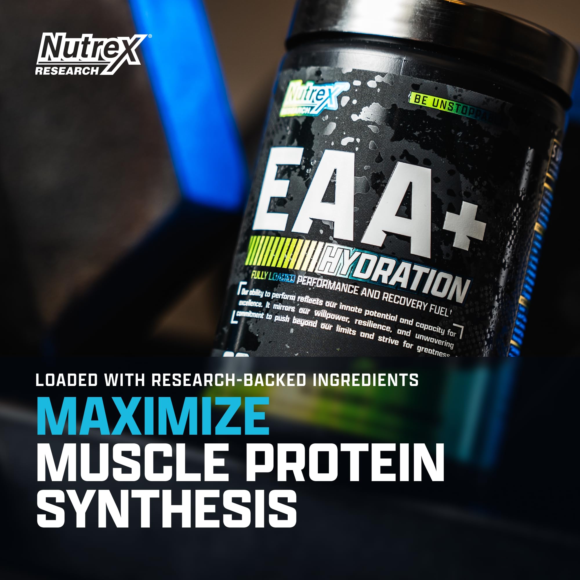 Nutrex EAA Hydration scoop demonstrating easy dosing for workouts