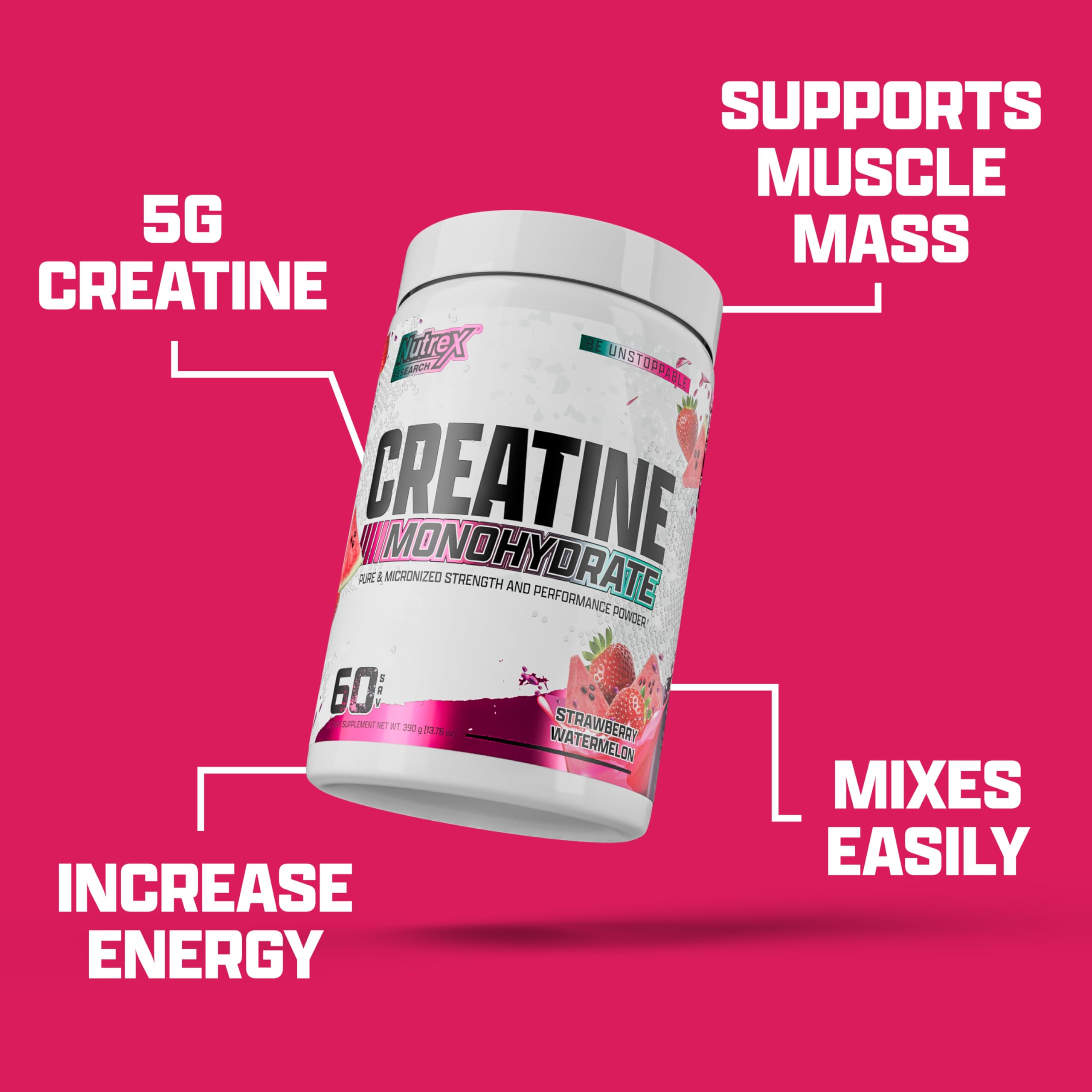 Nutrex Research creatine powder scoop for quick, easy mixing