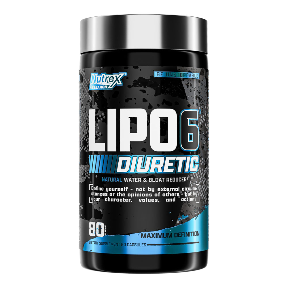 Nutrex Research Lipo 6 Black bottle front view for water weight support