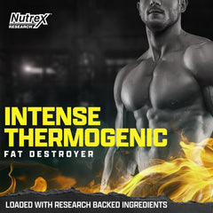 Nutrex Lipo6 Black bottle back panel with ingredients and directions