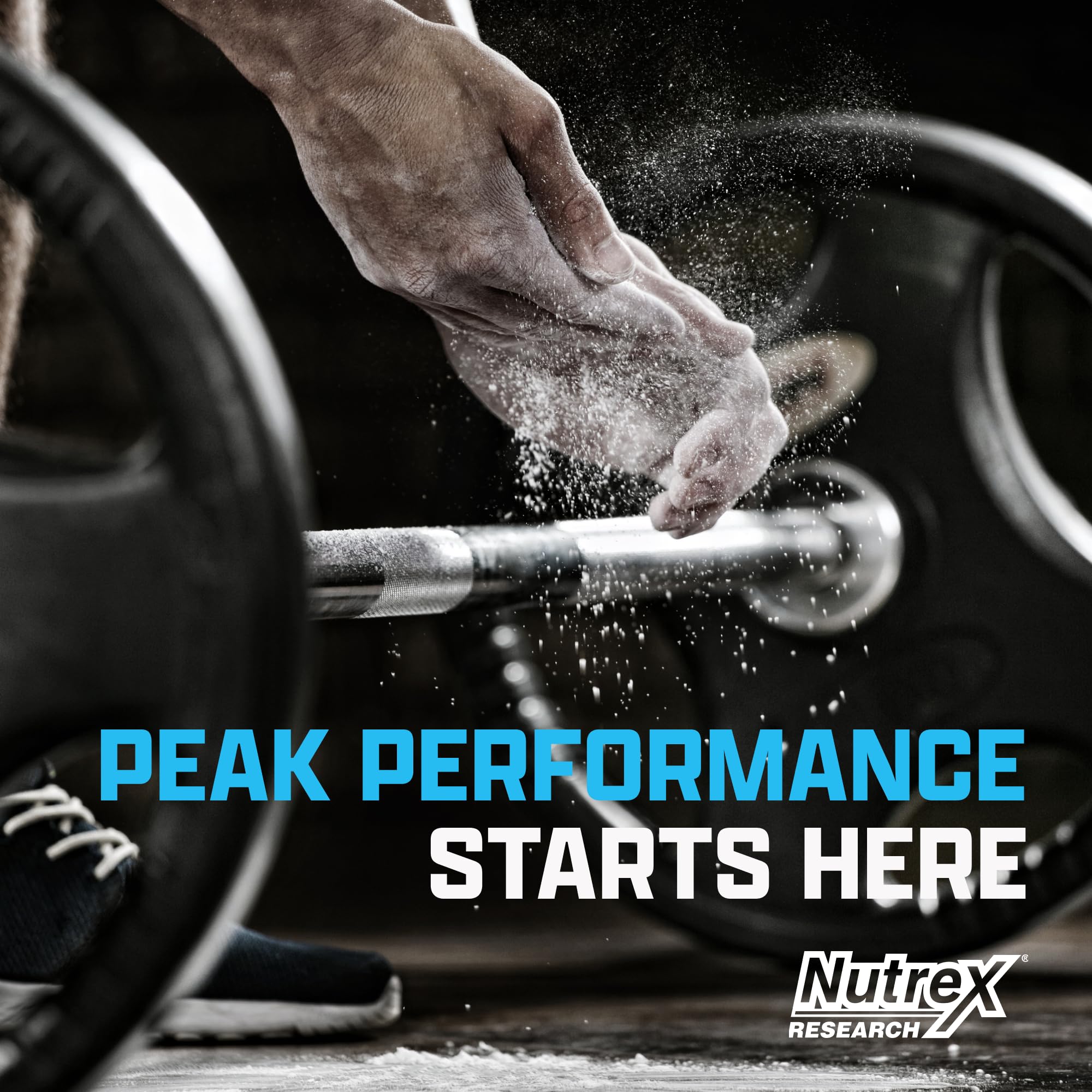 Nutrex Vitadapt recovery scene after heavy lifting.