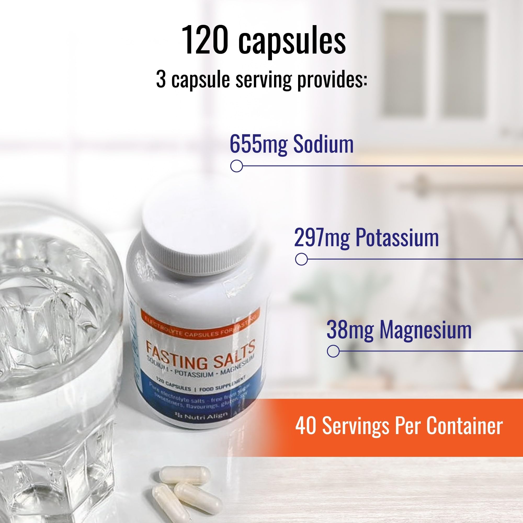 Nutri-Align Fasting Salts ingredients sodium potassium magnesium ready for absorption.