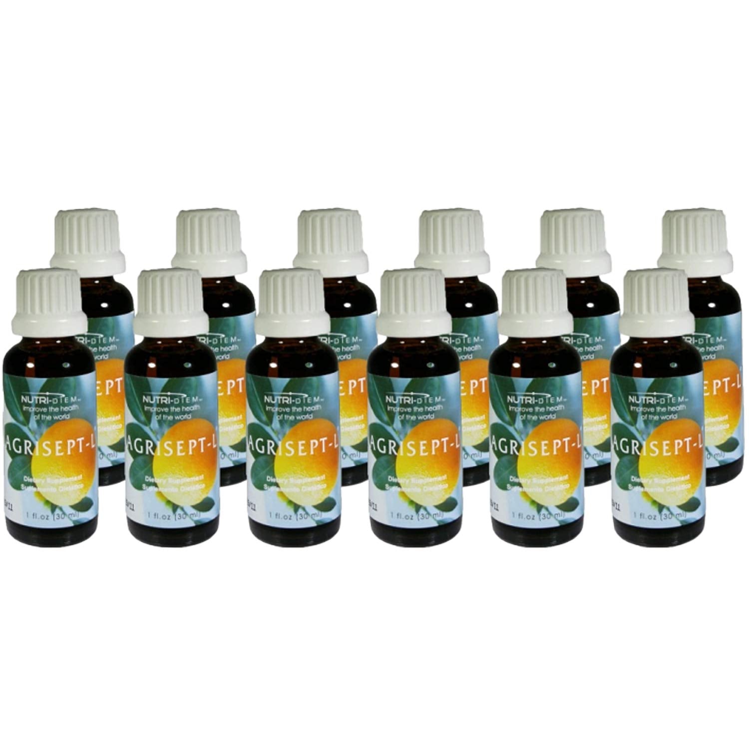 Nutri-Diem Agrisept L Antioxidant bottle front view for on-the-go use.