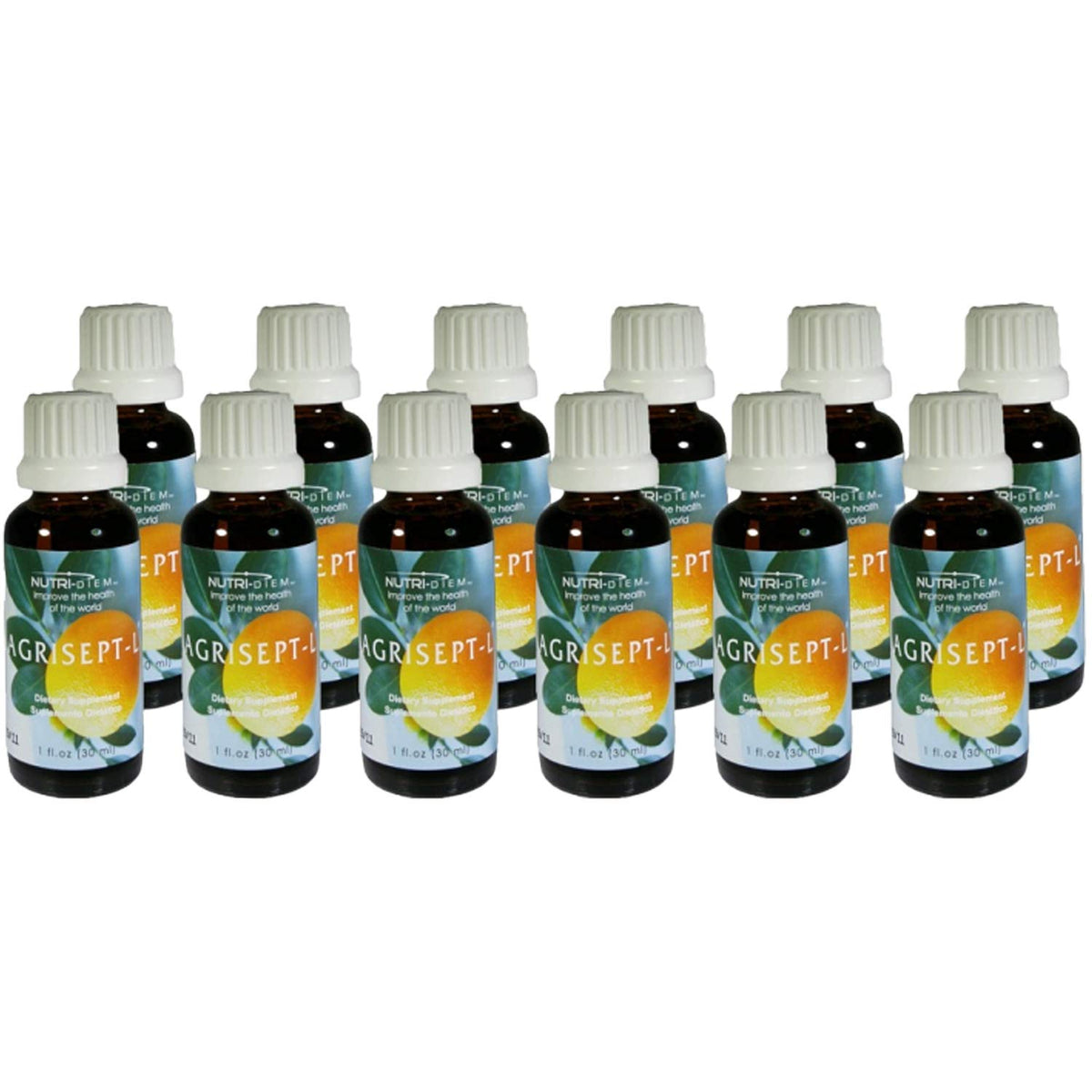 Nutri-Diem Agrisept L Antioxidant bottle front view for on-the-go use.