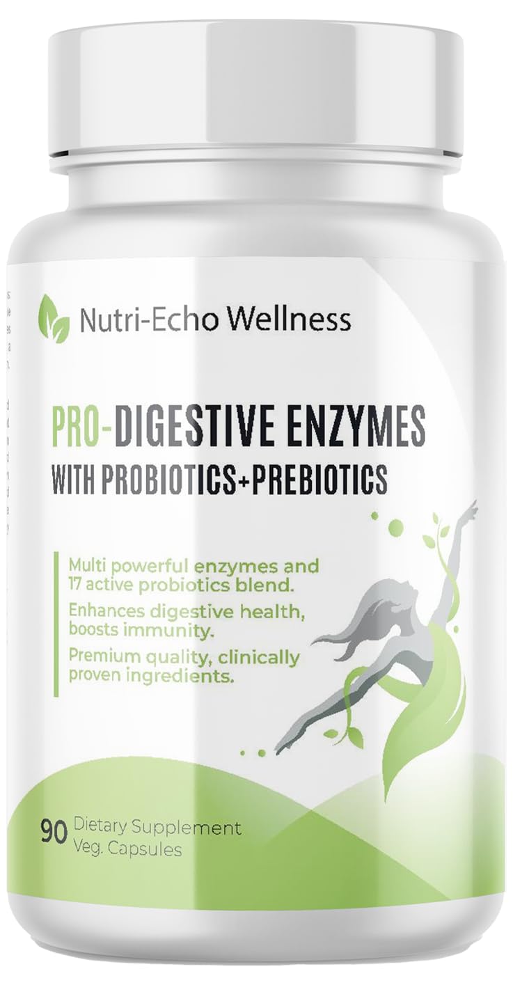 Nutri-Echo Wellness 900mg bottle on kitchen counter for daily digestive support