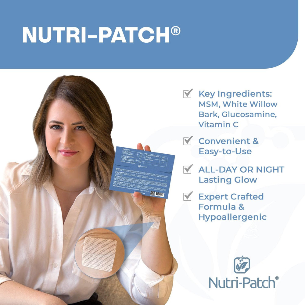 NUTRI-PATCH Inflam ingredients close-up highlighting turmeric and actives.