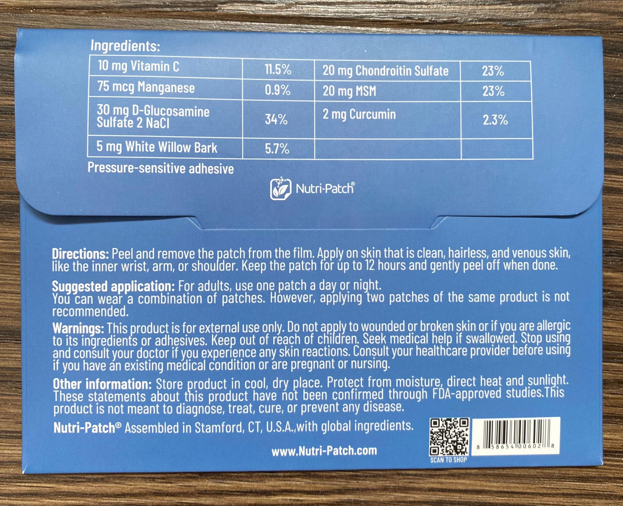 NUTRI-PATCH Inflam pack open view reveals 30-count tray.