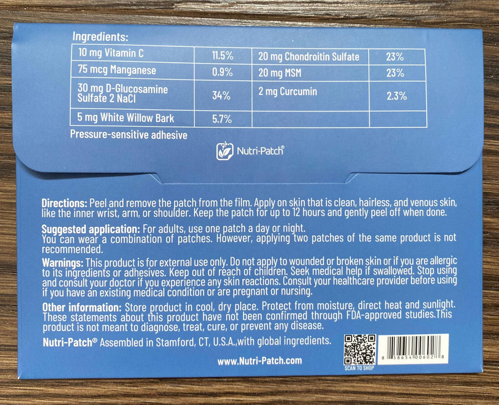 NUTRI-PATCH Inflam pack open view reveals 30-count tray.