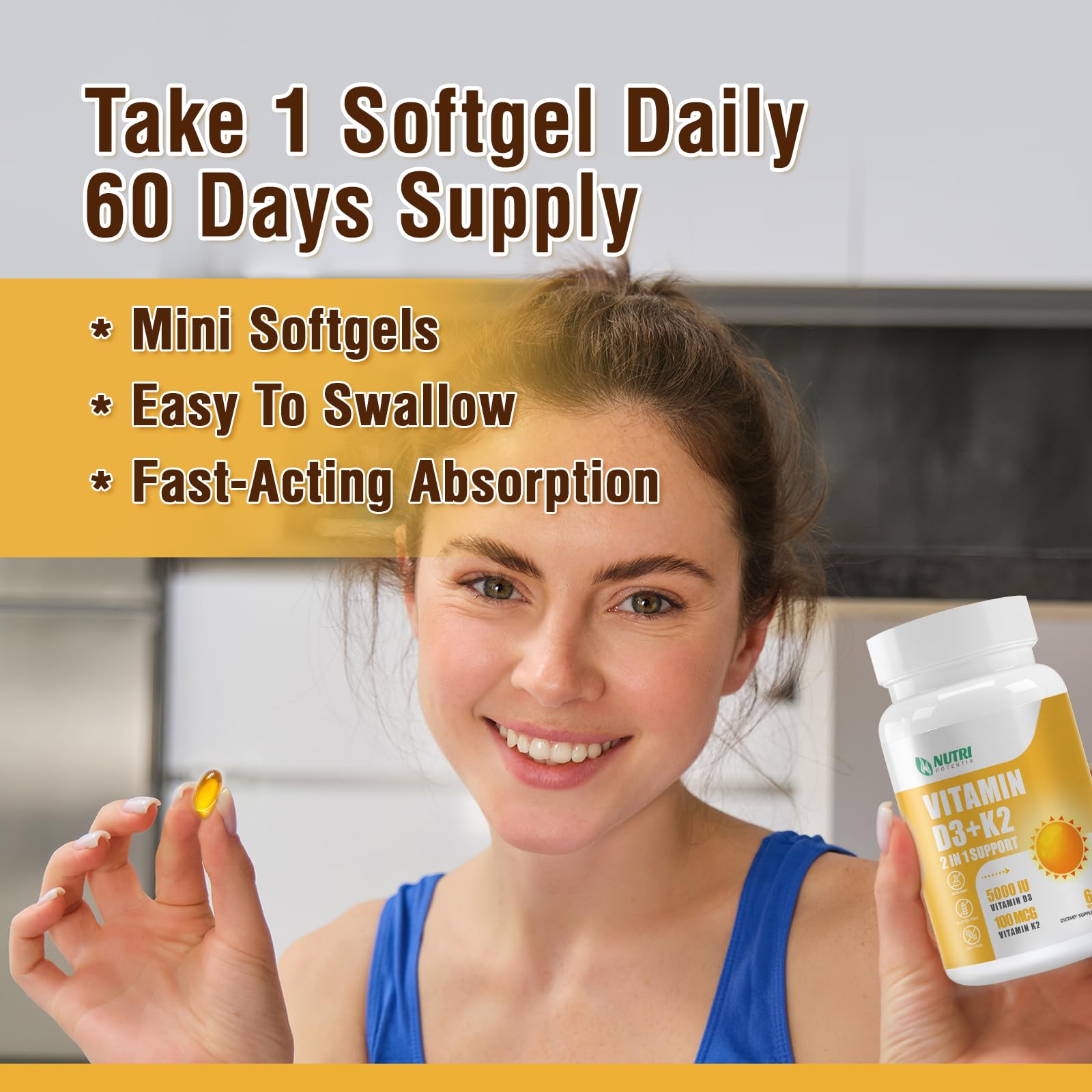 Nutri Potentia bottle in hand for on-the-go use.